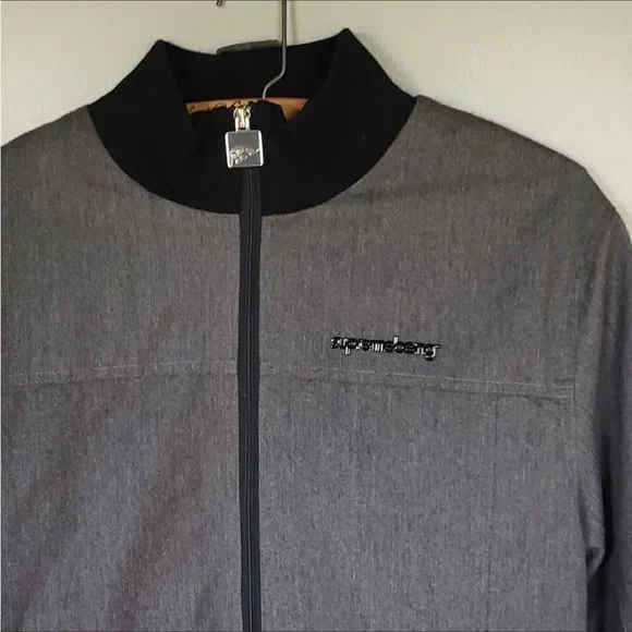 🔥HP Y2K Rare Supremebeing British Streetwear Gray Bomber Varsity Jacket